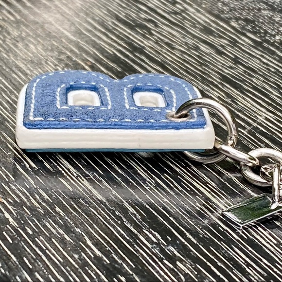 COACH - Two Toned Blue Leather “B” Key Fob - Picture 6 of 7